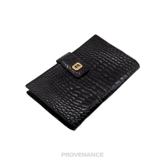🔴 Gucci Long Wallet - Black Crocodile - Picture 6 of 12